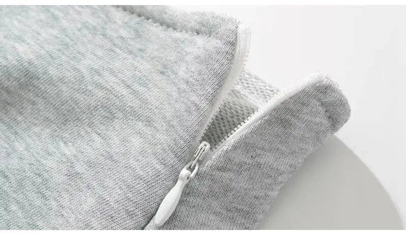 Zipper Y2K Light Grey Pleated Miniskirt