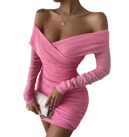 Glitter Mini Off The Shoulder Dreamofthe90s Dress image 2