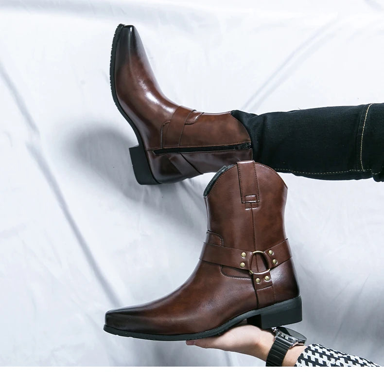 Ankle Mens Western Brown Boots