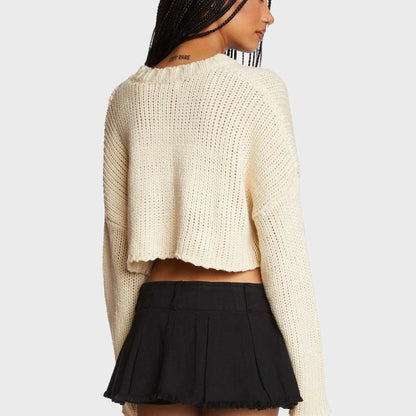 Back Cropped Star Sweater