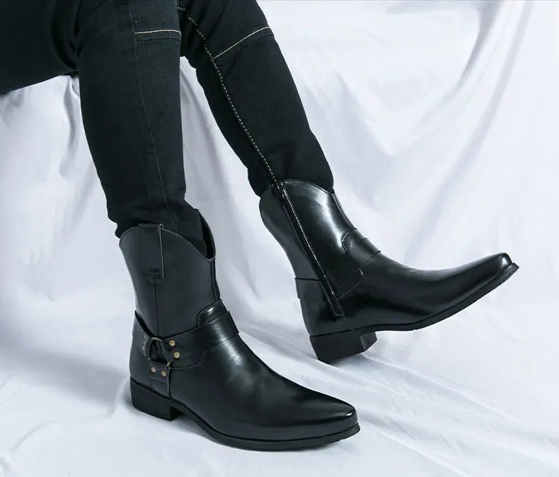 Black Chelsea Mens Western Boots