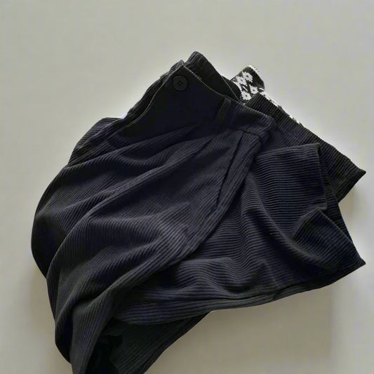 Black High Waisted Corduroy Pants