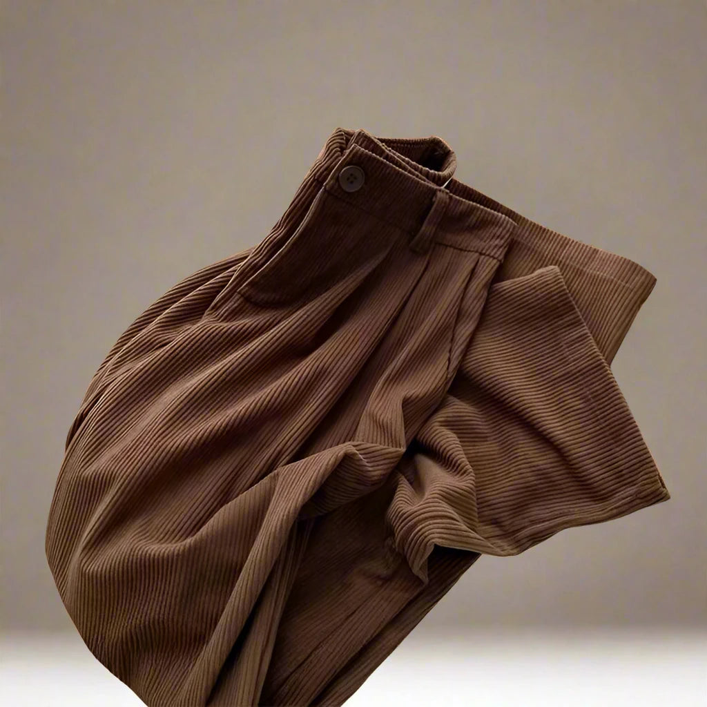 High Waisted Brown Corduroy Pants