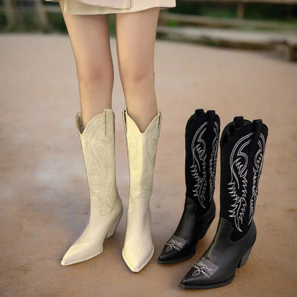 Black & White Western Boots