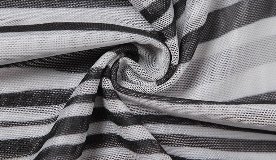 Striped Mesh Dreamofthe90s Two Piece Set