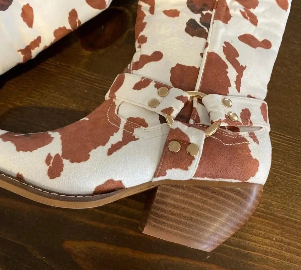 Cow Print Boots for Women