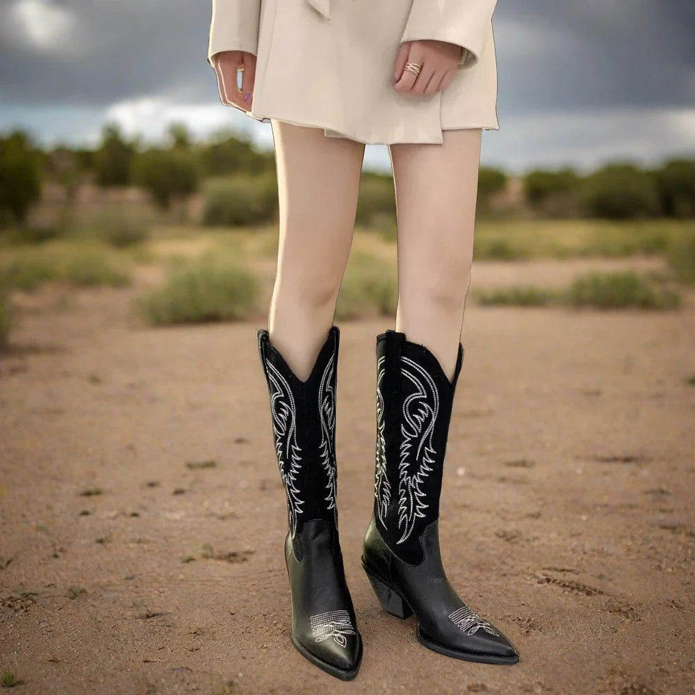 Knee High Womens Boots in Black