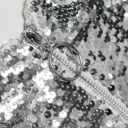 High Waist Dreamofthe90s Sequin Shorts 