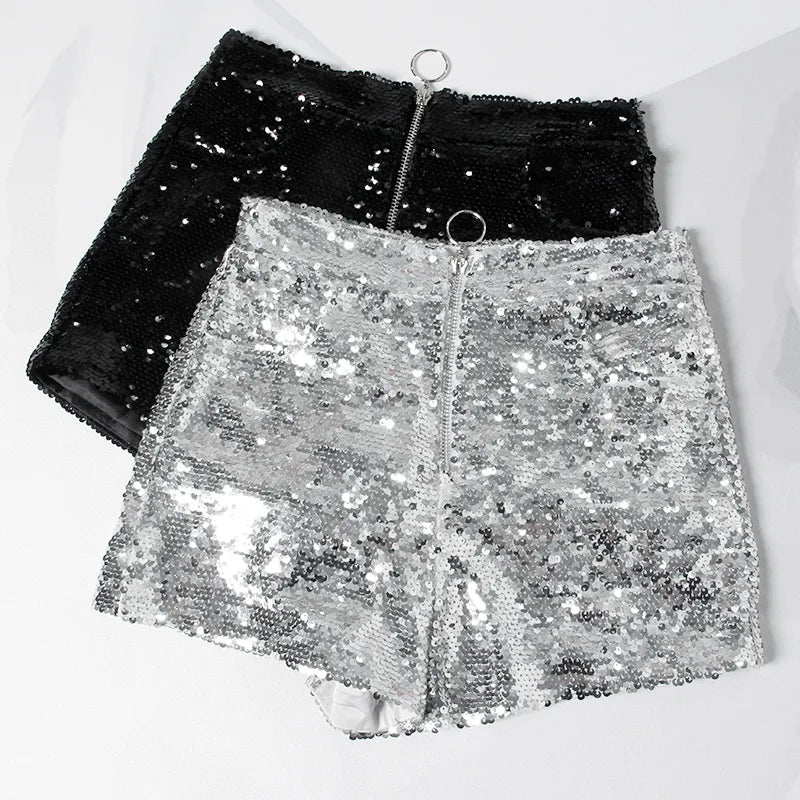 High Waist Sequin Shorts Dreamofthe90s