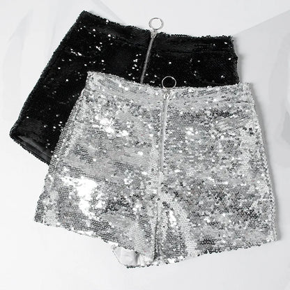 High Waist Sequin Shorts Dreamofthe90s