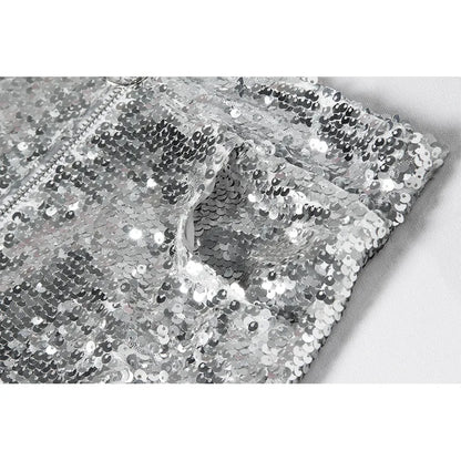 High Dreamofthe90s Waist Sequin Shorts