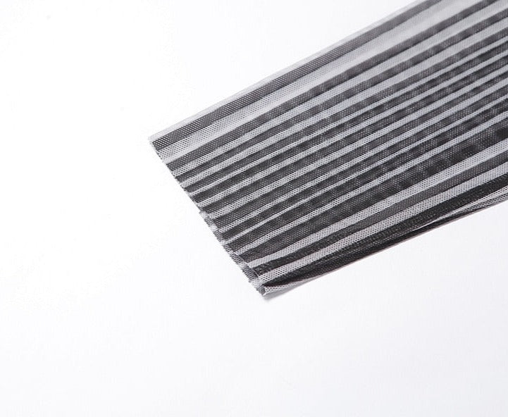 Dreamofthe90s Striped See Through Top two piece set