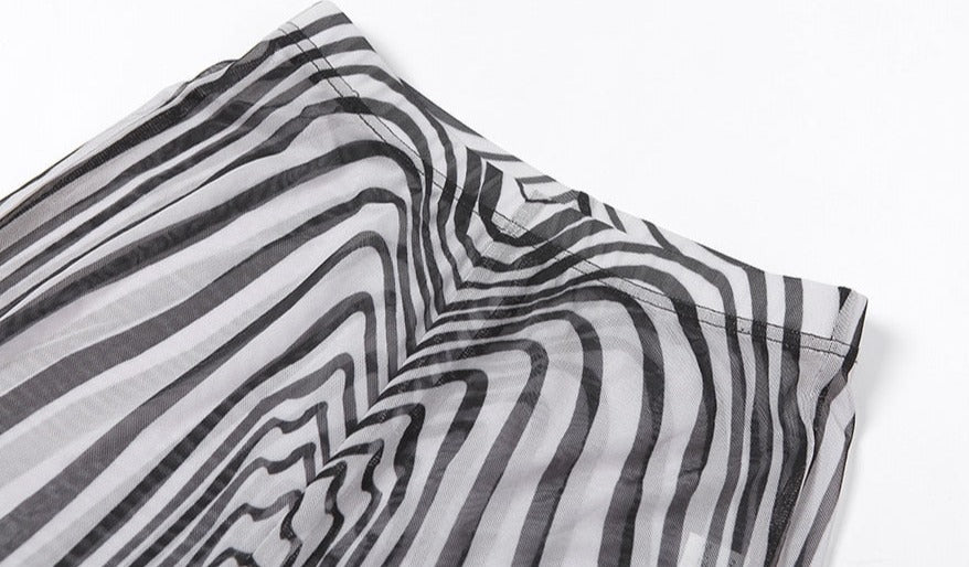 Dreamofthe90s Striped See Through Pants