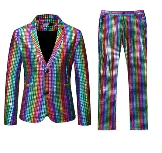 Mens 3 Piece Sequins Suit Set | Dreamofthe90s