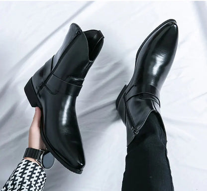 Pointed Toe Chelsea Ankle Boots 