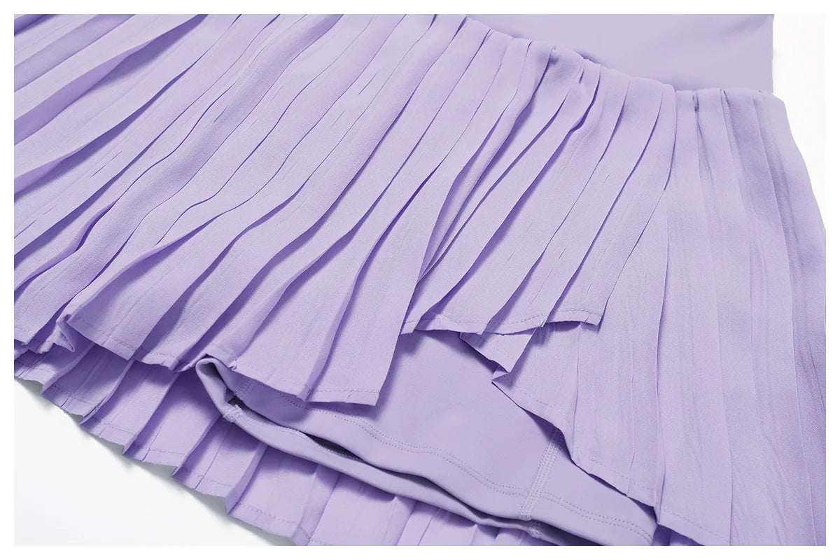 Purple Yoga Tennis Skirt for Women