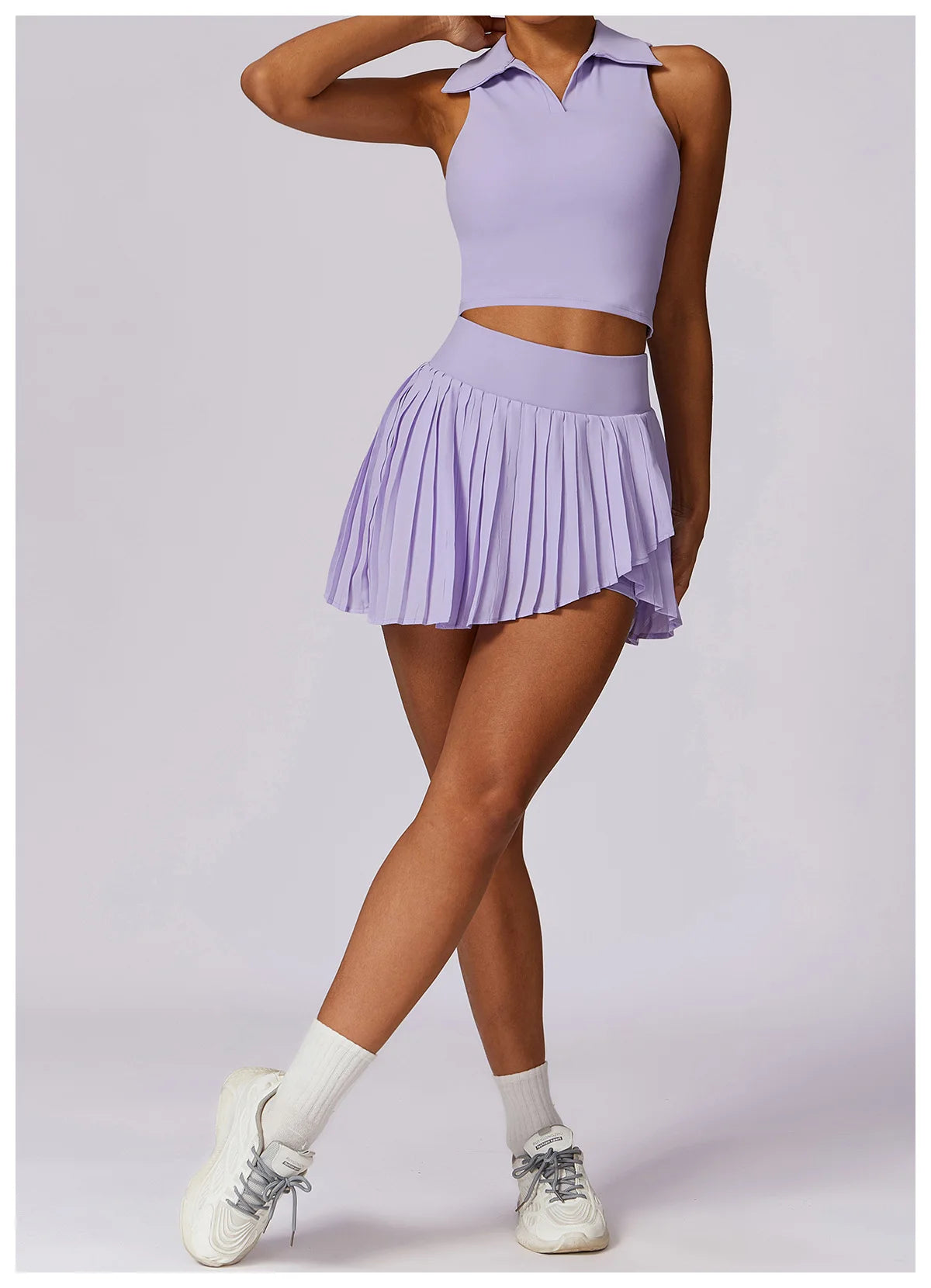 Romantic Purple Yoga Skirt Set