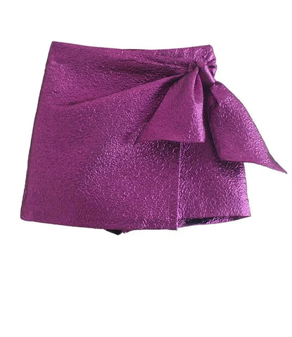 Bowie Textured Skort in purple