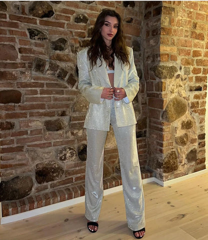 Glittery Blazer Dreamofthe90s Pants set