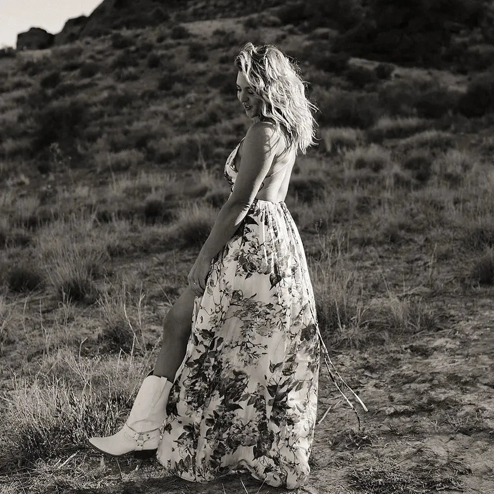 Women's Mid Calf White Western Boots | Dreamofthe90s