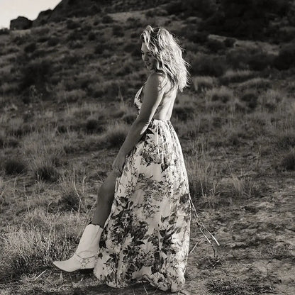 Women's Mid Calf White Western Boots | Dreamofthe90s