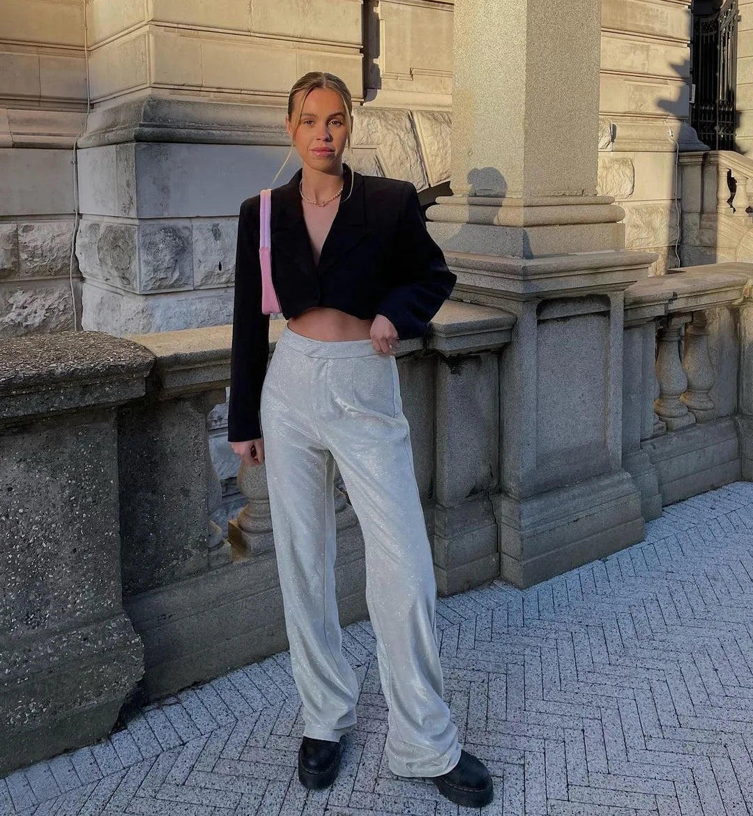 Dreamofthe90s Glitter Blazer Party Suit Set