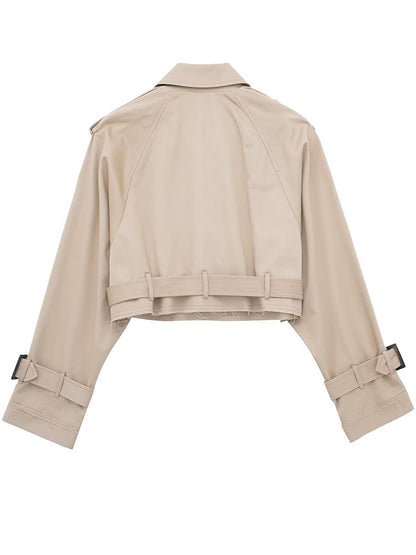 Dreamofthe90s Cropped Trench Jacket