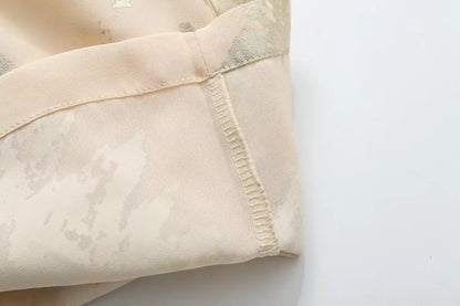 Drawstring Pants in Metallic Gold image 19