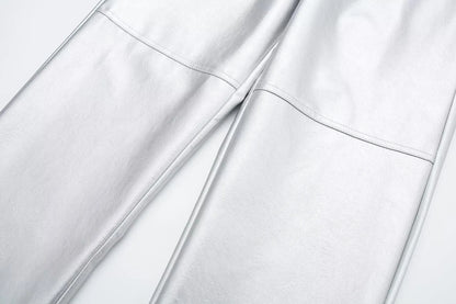 Silver metallic pants