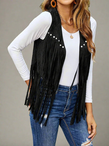 Womens Fringe Vest