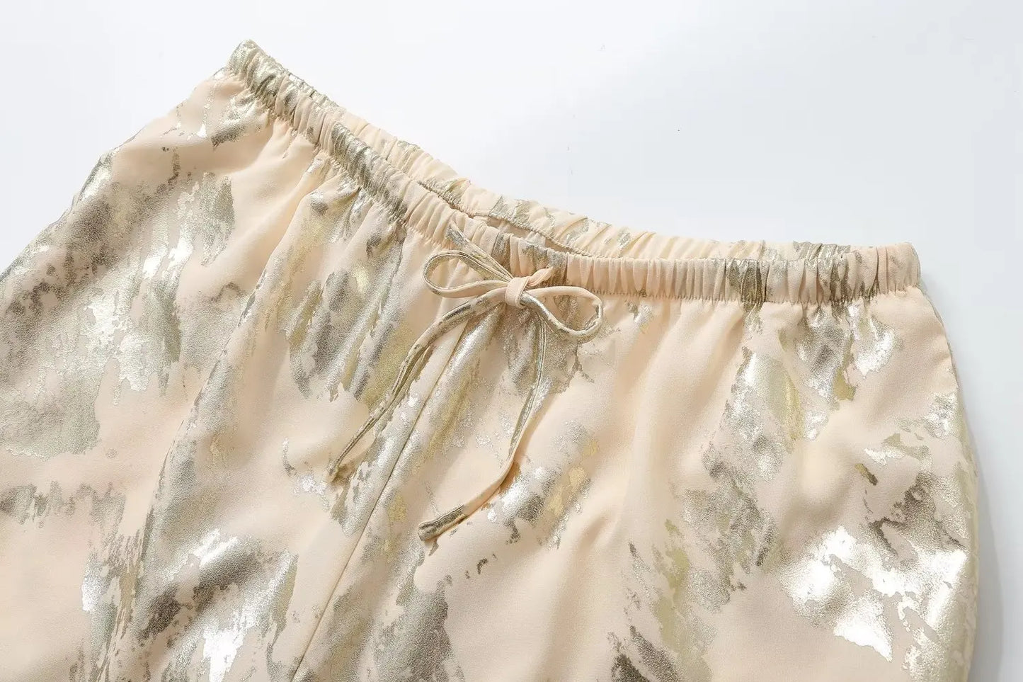 Metallic Gold Print Dreamofthe90s Pants image 9