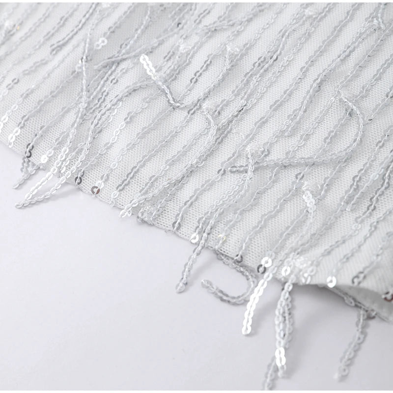 White Tassel Sequins