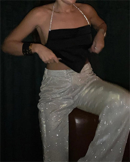 Glitter Party Suit Pants