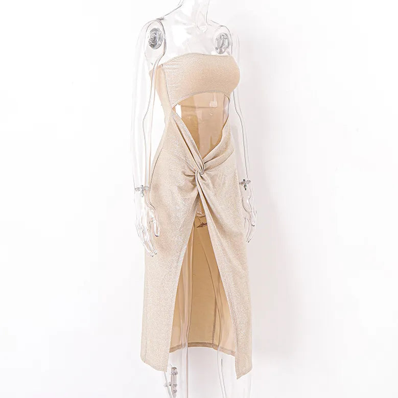 Champagne colored Dreamofthe90s Dress