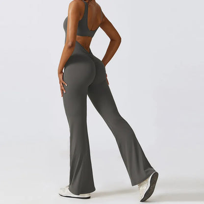 Flare leg jumpsuit