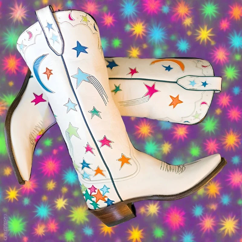 White Western Boots