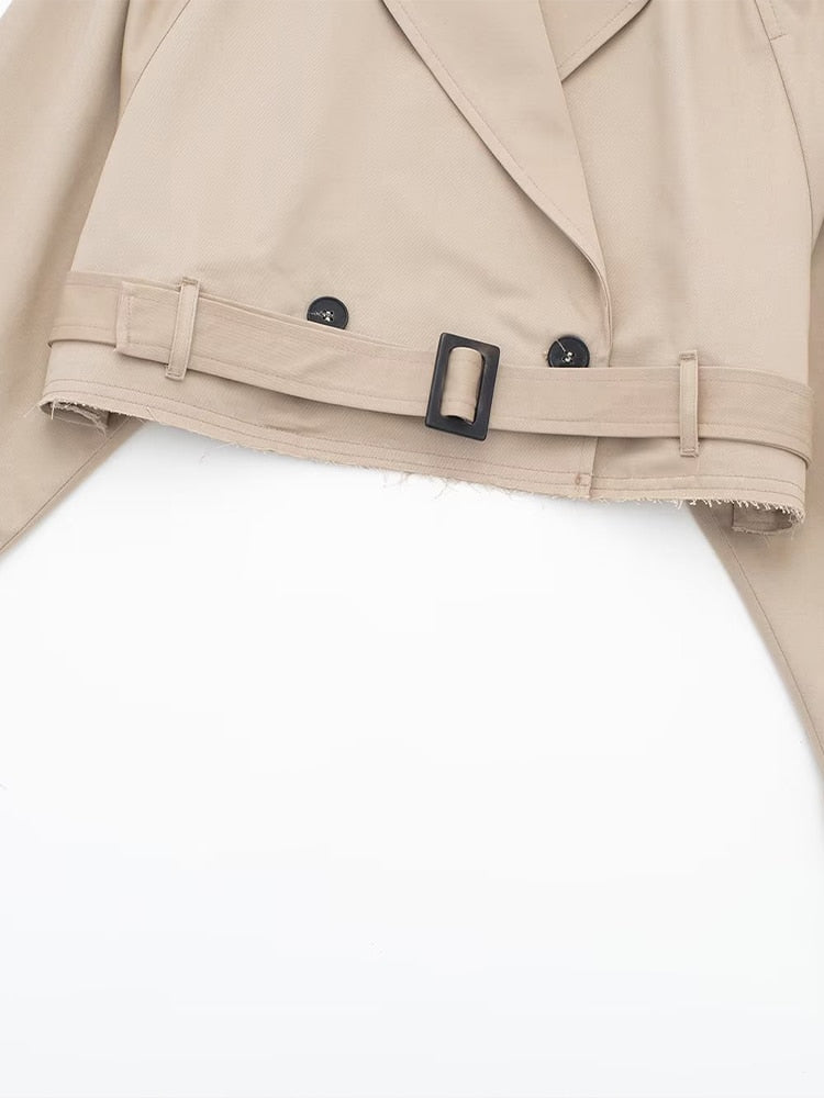 Dreamofthe90s Cropped Trench Jacket