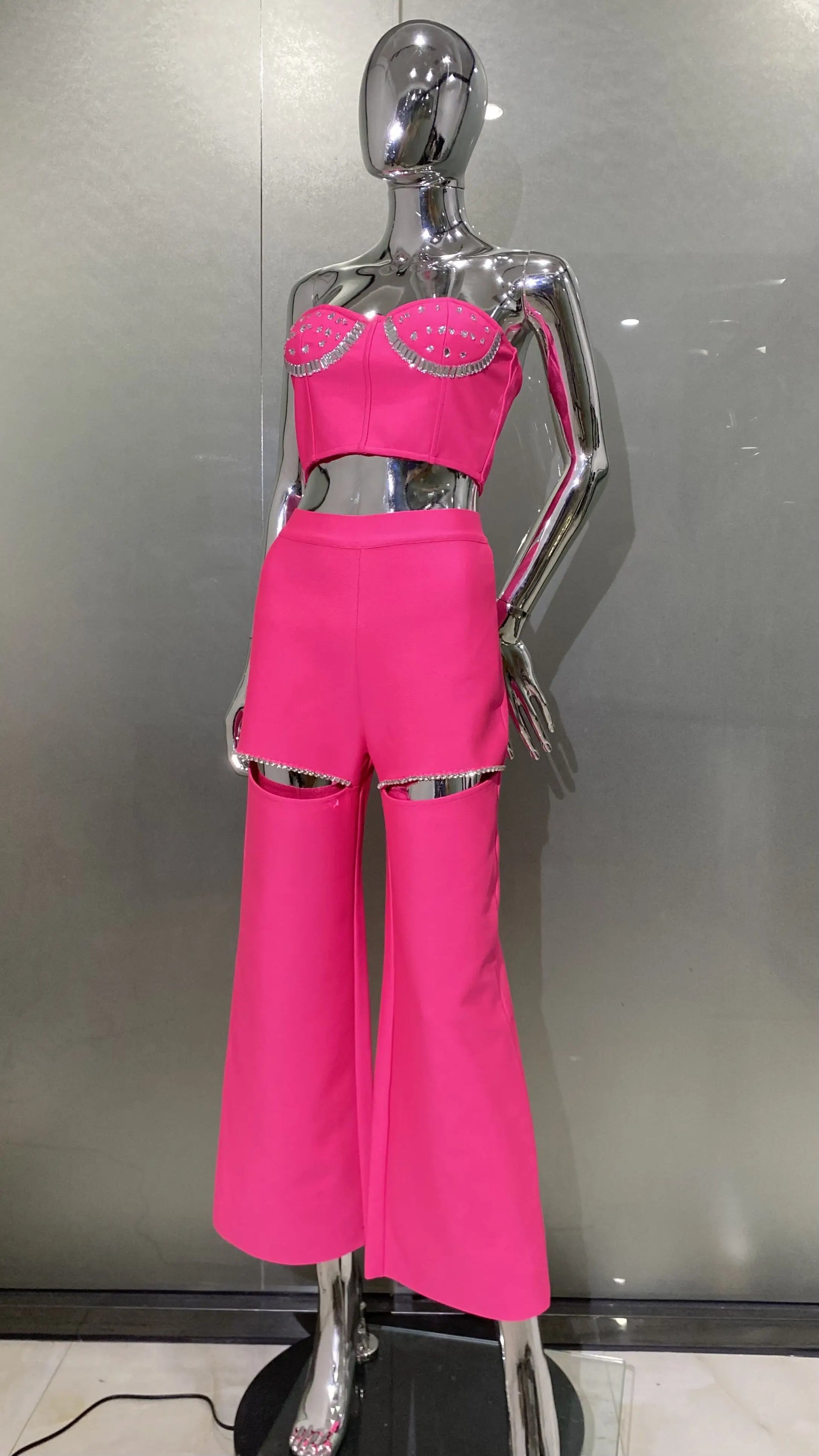Corset Outfit Set in Pink