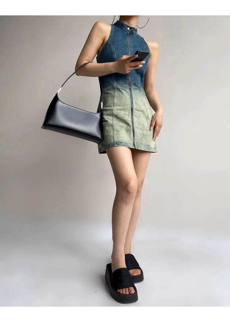 Women's Blue Denim Dress