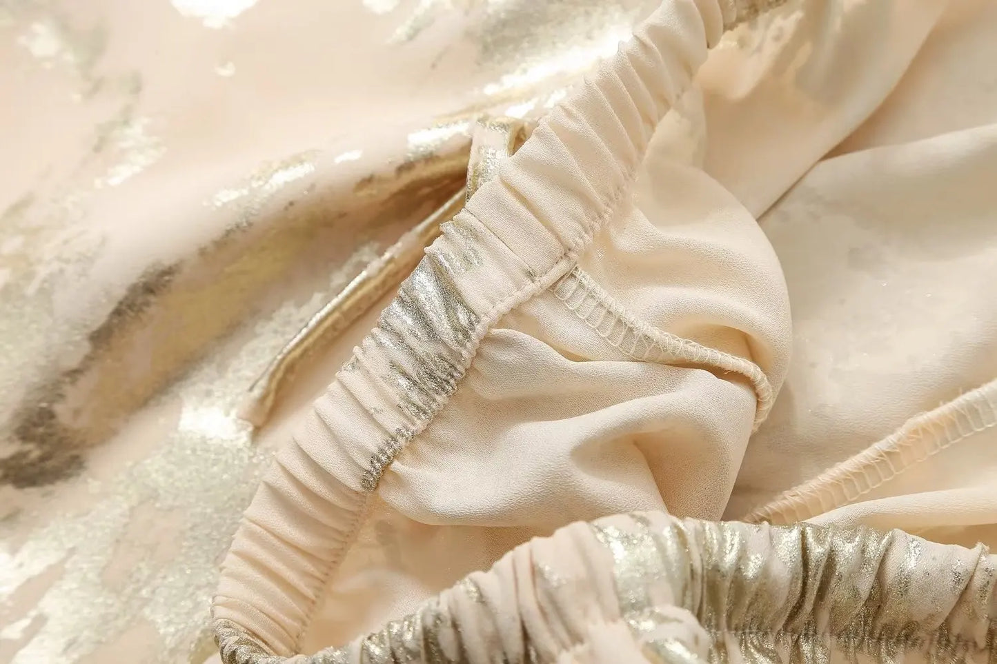 Metallic Dreamofthe90s Gold Drawstring Pants image 13