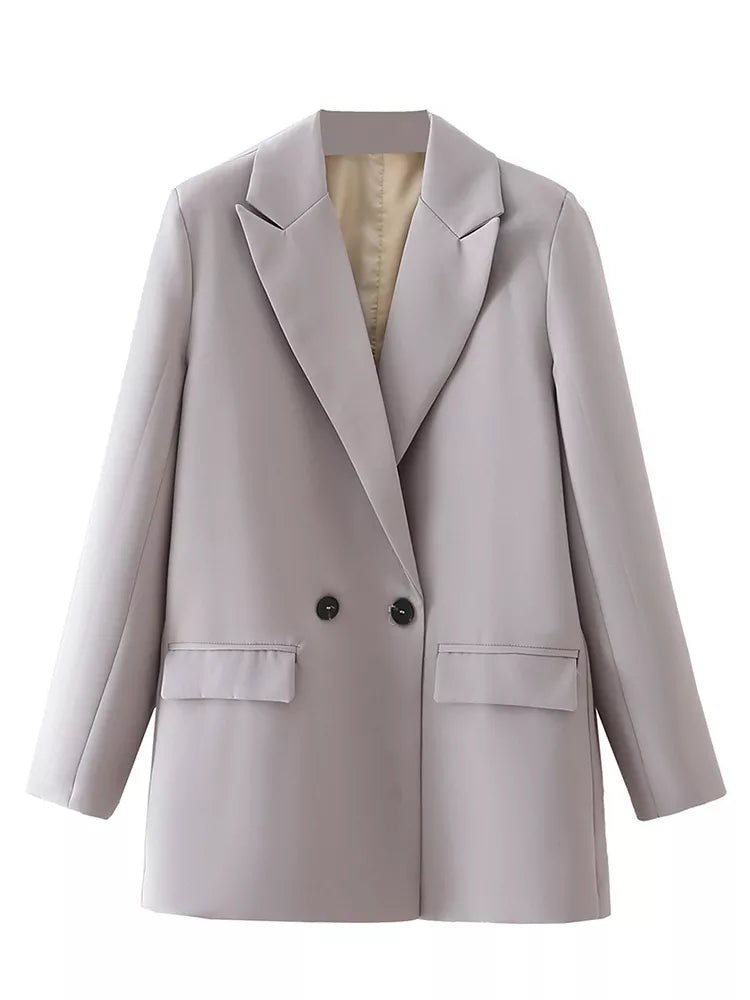 Double Breasted Dreamofthe90s Blazer in Lavender