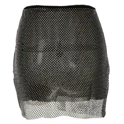 Back of Rhinestone Mini Skirt