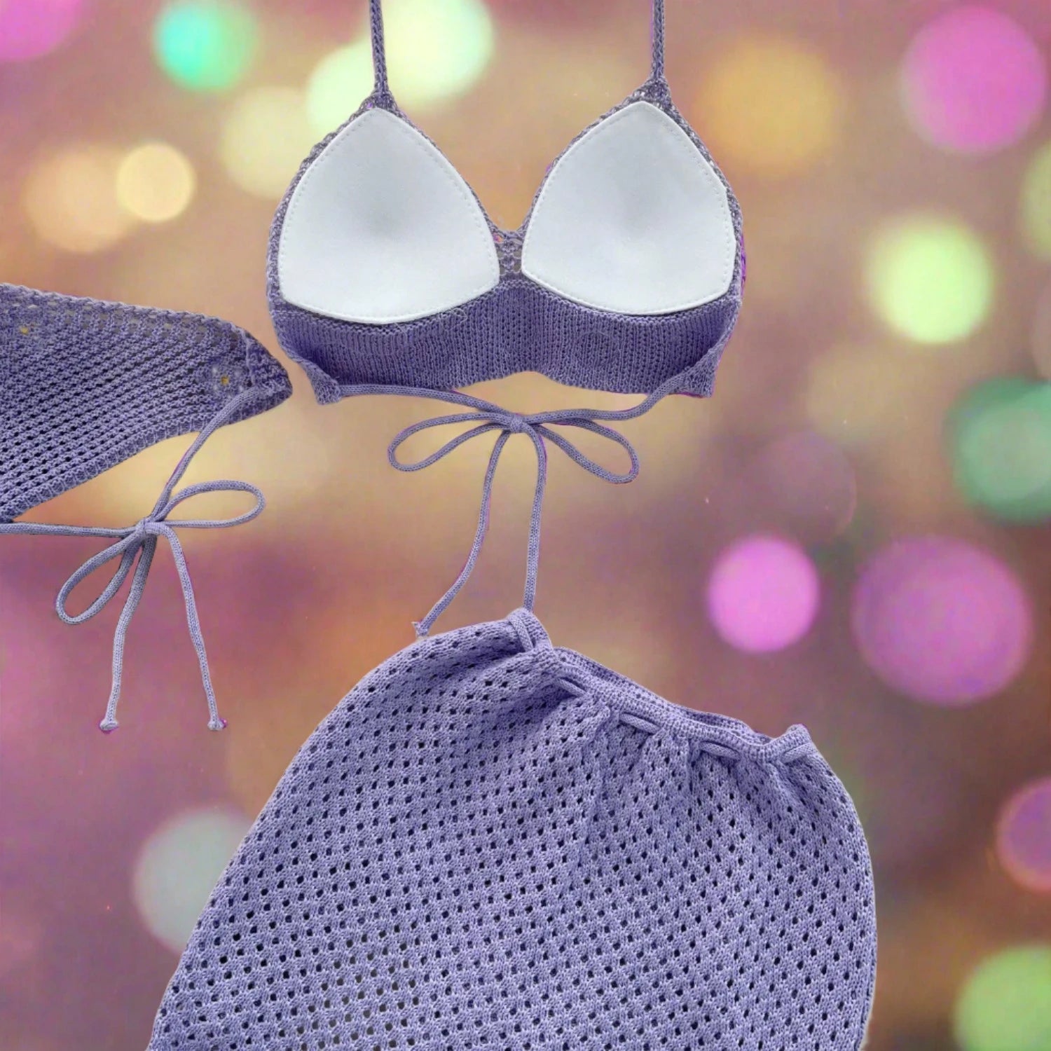 Purple inside two piece set