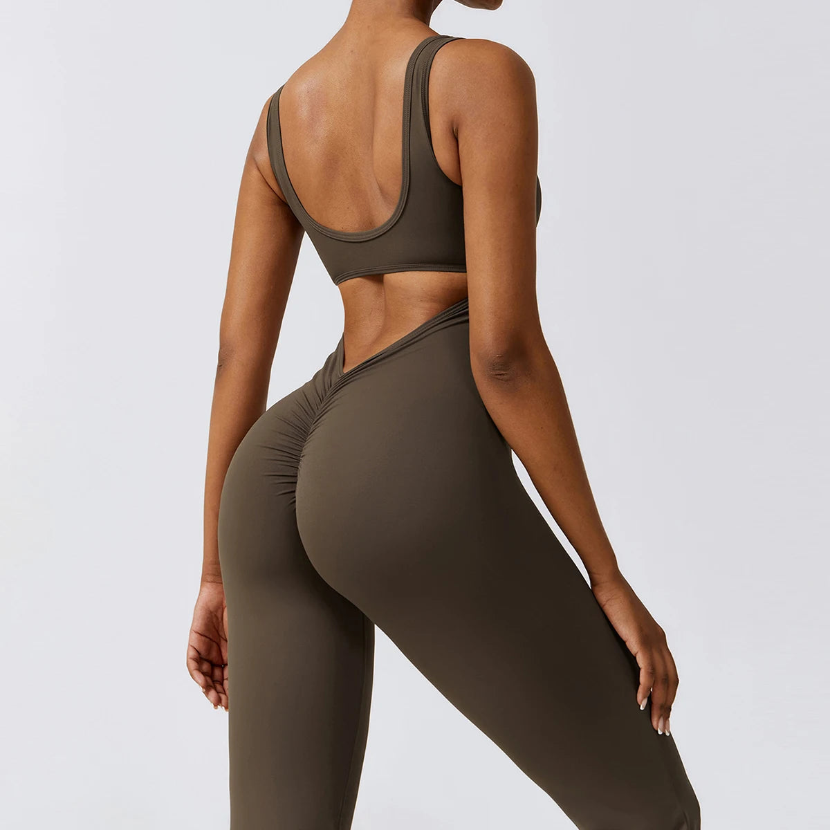 Open Back Scrunch Butt Jumpsuit
