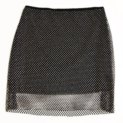 Front of Rhinestone Mini Skirt