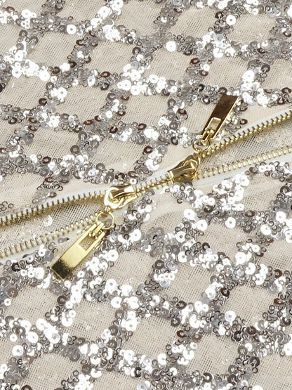 Sequin Skirt Zipper Closure