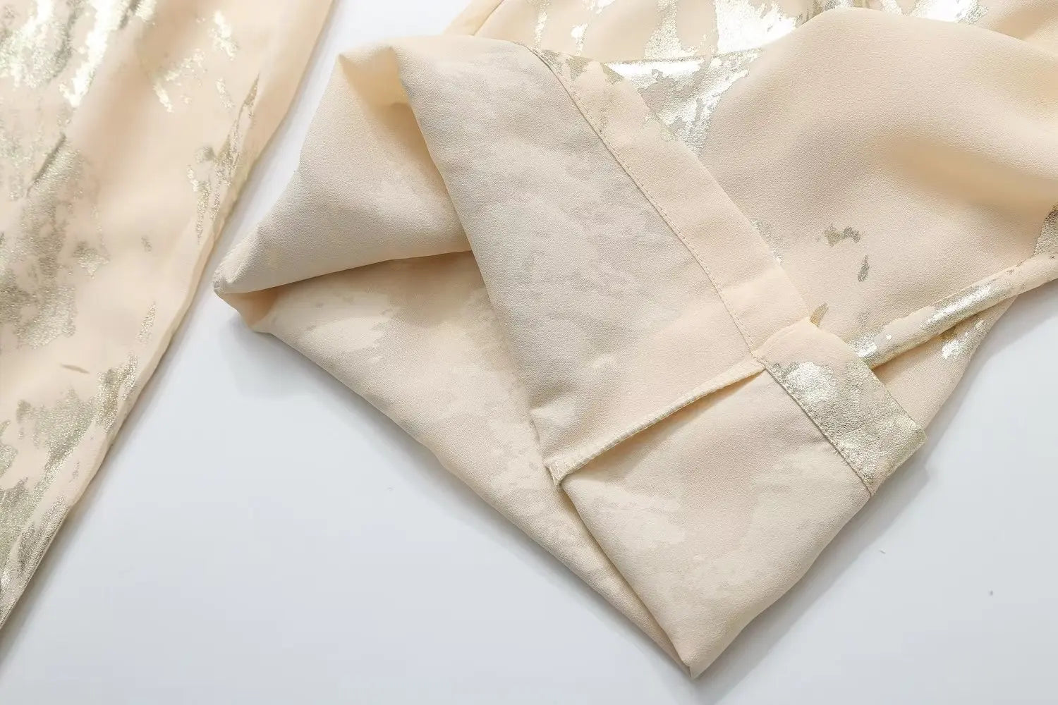 Metallic Gold Drawstring Dreamofhte90s Pants image 18