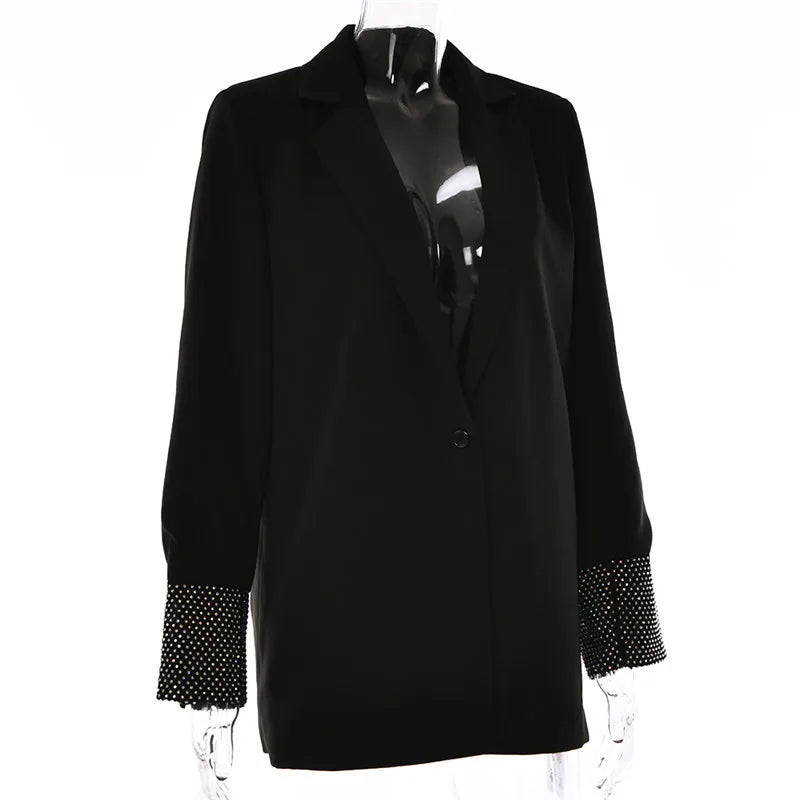 Black Rhinestone Blazer