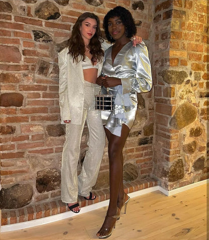 Pant Suit Set with Glitter