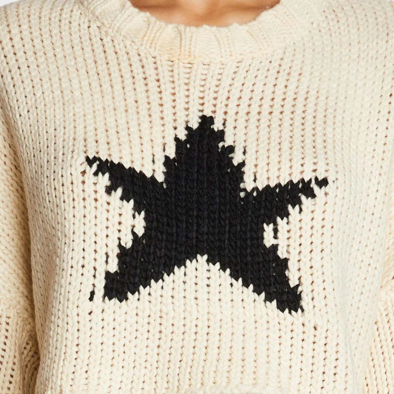 Star Knitted Sweater for Women
